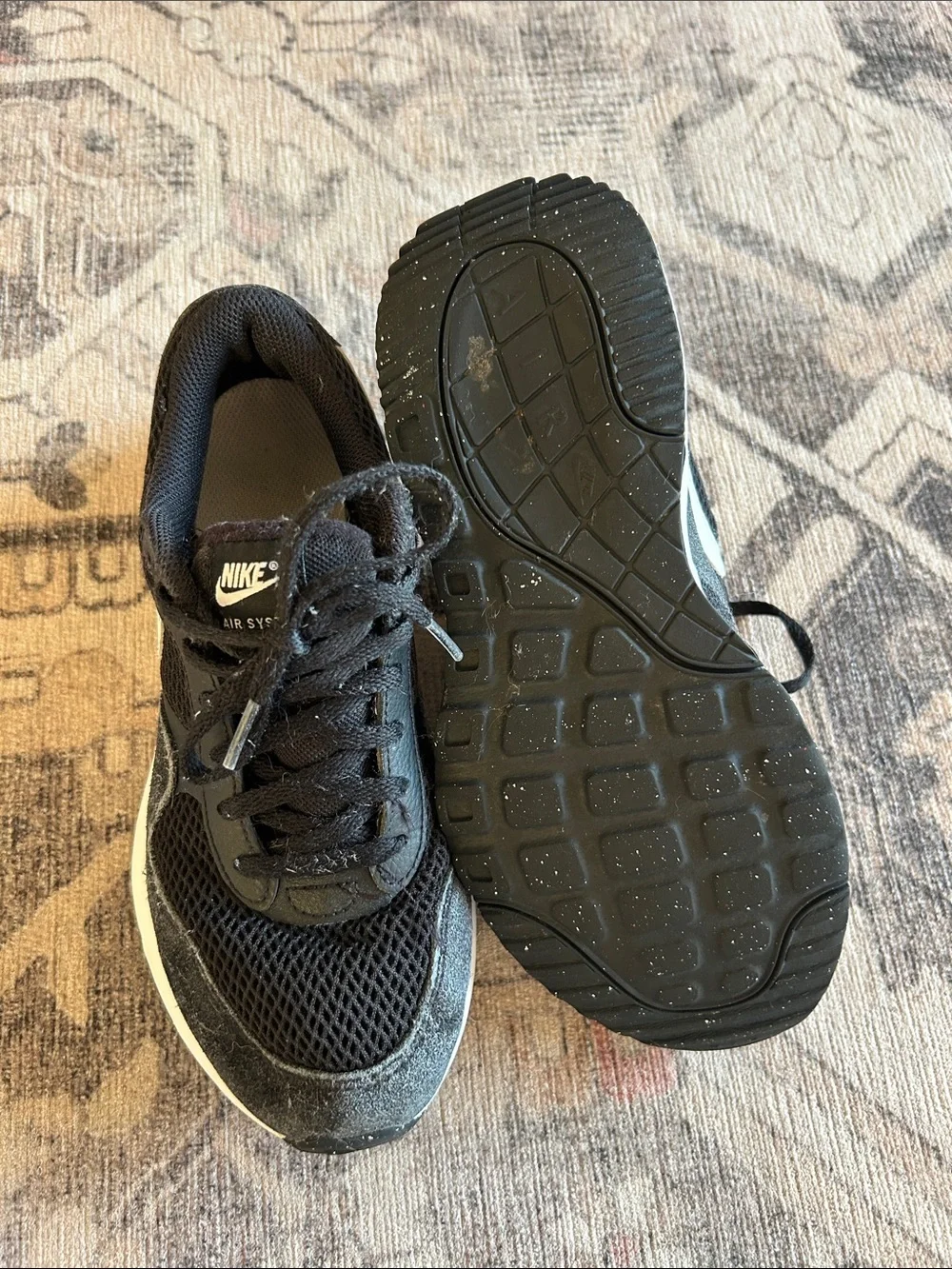 Nike Black and White Kids Sneakers